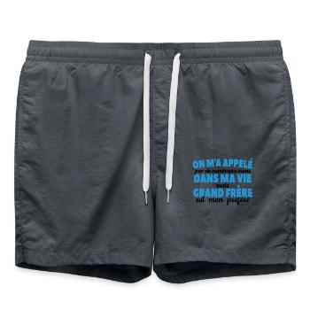 Grand-frère Est Nom Préféré - Short de bain - charbon - Devant - AI Model Male 185 light (185cm)