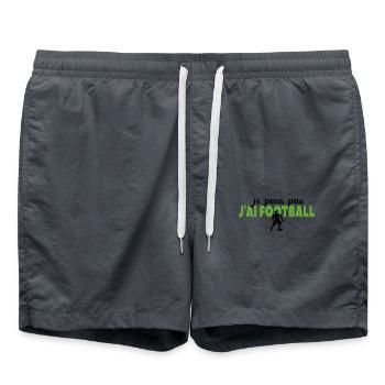 Je Peux Pas J'ai Football - Short de bain - charbon - Devant - AI Model Male 185 light (185cm)