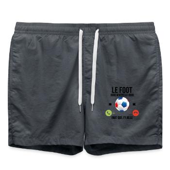 Le Foot M'appelle Faut Que J'y Aille - Short de bain - charbon - Devant - AI Model Male 185 light (185cm)