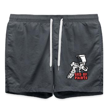 Lackierer sind die Könige der Farben GOD OF PAINTS - Badeshorts - Anthrazit - Vorne - AI Model Male 185 light (185cm)