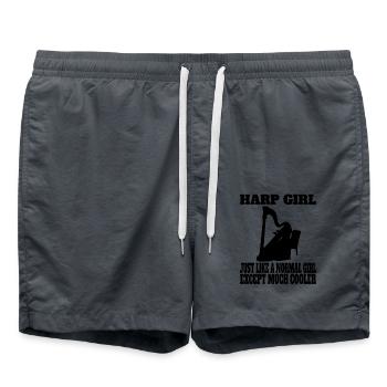 Harp Player Women's Harp Girl Harp Teacher - Swim Trunks - anthracite - Front - AI Model Male 185 light (185cm)