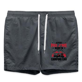 Je peux pas je me barre en camping-car - Short de bain - charbon - Devant - AI Model Male 185 light (185cm)