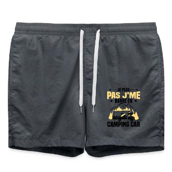 Je peux pas je me barre en camping-car - Short de bain - charbon - Devant - AI Model Male 185 light (185cm)