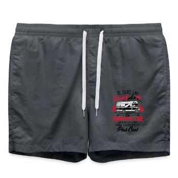 Je suis papy en camping-car comme un papy normal - Short de bain - charbon - Devant - AI Model Male 185 light (185cm)