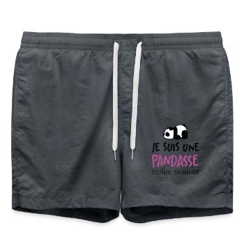 Je Suis Une Pandasse Panda Et Licorne - Short de bain - charbon - Devant - AI Model Male 185 light (185cm)