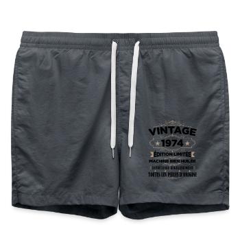 Vintage 1974 Édition Limitée - Short de bain - charbon - Devant - AI Model Male 185 light (185cm)