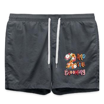 2 And still blooming girls flowery 2. - Swim Trunks - anthracite - Front - AI Model Male 185 light (185cm)