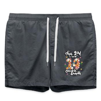 This Girl Is Now 14 Double Digits Floral - Swim Trunks - anthracite - Front - AI Model Male 185 light (185cm)