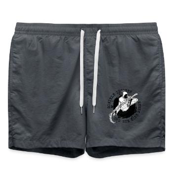 Soviele Idioten und nur eine Sense Sensenmann - Badeshorts - Anthrazit - Vorne - AI Model Male 185 light (185cm)