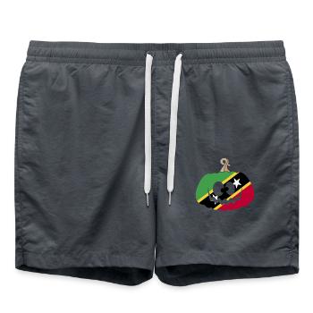 Hungary Halloween Pumpkin - Swim Trunks - anthracite - Front - AI Model Male 185 light (185cm)