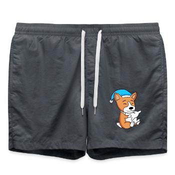 Chien race de chien Welsh Corgi Pembroke - Short de bain - charbon - Devant - AI Model Male 185 light (185cm)