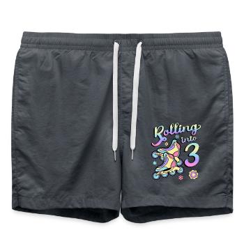 Rouler dans 3 patineurs à roulettes Patins 3e année - Short de bain - charbon - Devant - AI Model Male 185 light (185cm)