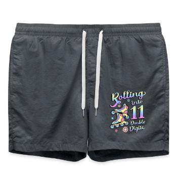 Rolling Into 11 Double Digits Floral Skaters 11. - Badeshorts - Anthrazit - Vorne - AI Model Male 185 light (185cm)