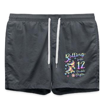 Rolling Into 12 Double Digits Floral Skaters 12. - Badeshorts - Anthrazit - Vorne - AI Model Male 185 light (185cm)