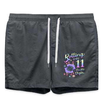 Rolling Into 11 Double Digits Floral Skaters 11. - Badeshorts - Anthrazit - Vorne - AI Model Male 185 light (185cm)