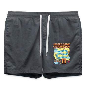Dieses Brettspiel Champion Ist Jetzt 11 | - Badeshorts - Anthrazit - Vorne - AI Model Male 185 light (185cm)