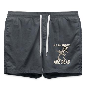 All My Friends Are Dead - Badeshorts - Anthrazit - Vorne - AI Model Male 185 light (185cm)
