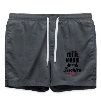 Cadeau Je suis un futur marié qui déchire - Short de bain - charbon - Devant - AI Model Male 185 light (185cm)
