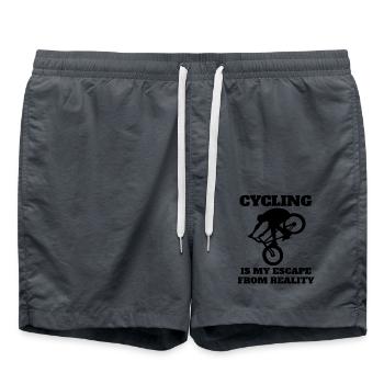 Fahrrad Radeln Radfahren Mountainbike Fahrradtour - Badeshorts - Anthrazit - Vorne - AI Model Male 185 light (185cm)