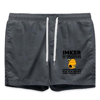 Imker Imkerei Honig Bienen - Badeshorts - Anthrazit - Vorne - AI Model Male 185 light (185cm)