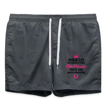 Cette Princesse Porte Des Bottes D'équitation - Short de bain - charbon - Devant - AI Model Male 185 light (185cm)