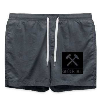Erzgebirge Glück auf - Badeshorts - Anthrazit - Vorne - AI Model Male 185 light (185cm)