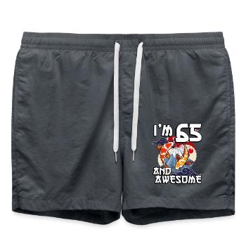 J’ai 65 ans et j’ai un koi de carpe japonais génial - Short de bain - charbon - Devant - AI Model Male 185 light (185cm)