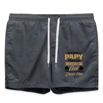 On M'appelle Papy Parce Que Je Suis Trop Cool - Short de bain - charbon - Devant - AI Model Male 185 light (185cm)