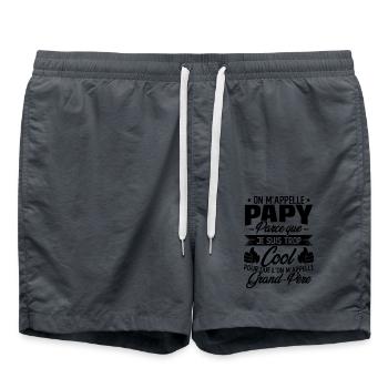 On M'appelle Papy Parce Que Je Suis Trop Cool - Short de bain - charbon - Devant - AI Model Male 185 light (185cm)