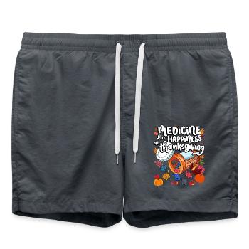 Medizin Für Das Glück An Thanksgiving - Badeshorts - Anthrazit - Vorne - AI Model Male 185 light (185cm)