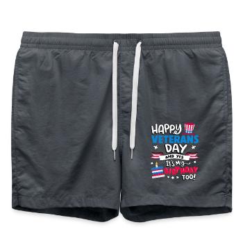Herzlichen Glückwunsch Zum Veteranentag Und Ja, - Badeshorts - Anthrazit - Vorne - AI Model Male 185 light (185cm)