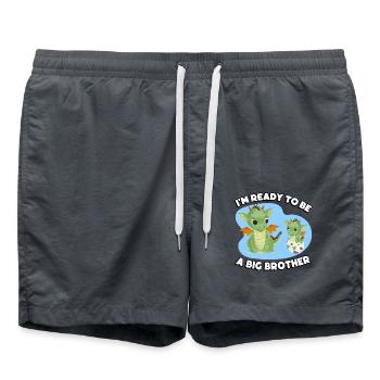 Je suis prêt à être un grand frère - Short de bain - charbon - Devant - AI Model Male 185 light (185cm)