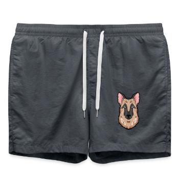 Propriétaire de chien de tête de berger allemand - Short de bain - charbon - Devant - AI Model Male 185 light (185cm)