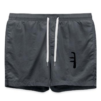 Korean letter Yeo - Swim Trunks - anthracite - Front - AI Model Male 185 light (185cm)