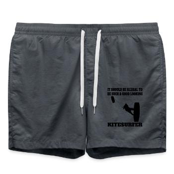 Kitesurfer Gift Surf Windsurf Windsurfer - Short de bain - charbon - Devant - AI Model Male 185 light (185cm)