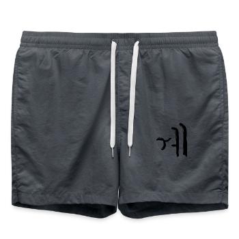 Lettre coréenne We - Short de bain - charbon - Devant - AI Model Male 185 light (185cm)