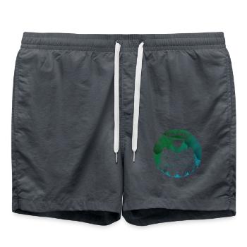 Owl Right Alright Owl pun - Swim Trunks - anthracite - Front - AI Model Male 185 light (185cm)