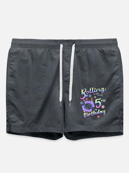 Rolling Into My 5th Birthday Quad Skater - Swim Trunks - anthracite