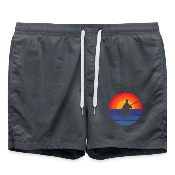 Rudern Ruderin Ruderverein Ruderer Sport - Badeshorts - Anthrazit - Vorne - AI Model Male 185 light (185cm)