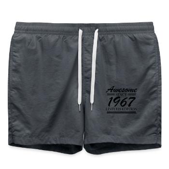 1967 - Born 1967 - Swim Trunks - anthracite - Front - AI Model Male 185 light (185cm)