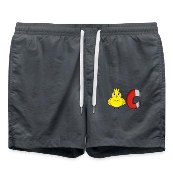 Aimant de poussin - Short de bain - charbon - Devant - AI Model Male 185 light (185cm)