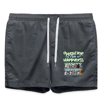 Meine Glückliche Medizin Jeden Tag Pille - Badeshorts - Anthrazit - Vorne - AI Model Male 185 light (185cm)