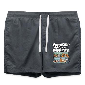 Meine Glückliche Medizin Jeden Tag Pille - Badeshorts - Anthrazit - Vorne - AI Model Male 185 light (185cm)