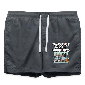 Meine Glückliche Medizin Jeden Tag Pille - Badeshorts - Anthrazit - Vorne - AI Model Male 185 light (185cm)