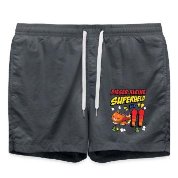 Dieser Kleine Superheld Ist 11 Katzenbesitzer 11. - Badeshorts - Anthrazit - Vorne - AI Model Male 185 light (185cm)