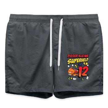 Dieser Kleine Superheld Ist 12 Katzenbesitzer 12. - Badeshorts - Anthrazit - Vorne - AI Model Male 185 light (185cm)