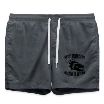 Ice Hockey Father Ice Hockey Team Dad Winter Sports Dad - Swim Trunks - anthracite - Front - AI Model Male 185 light (185cm)