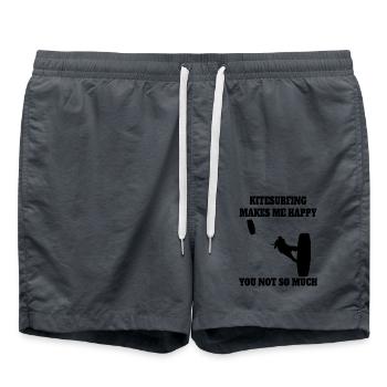 Kitesurfer Geschenk Surfen Windsurfing Windsurfer - Badeshorts - Anthrazit - Vorne - AI Model Male 185 light (185cm)