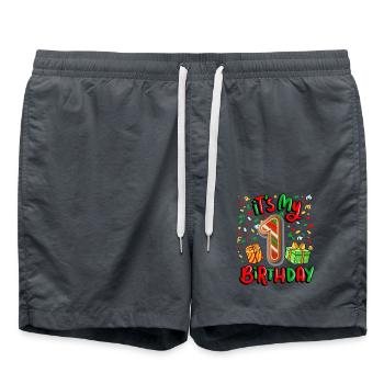 It's my 1 birthday Christmas present - Swim Trunks - anthracite - Front - AI Model Male 185 light (185cm)