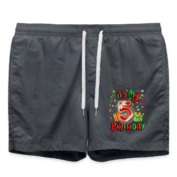 It's my 5th birthday Christmas present 5. - Swim Trunks - anthracite - Front - AI Model Male 185 light (185cm)